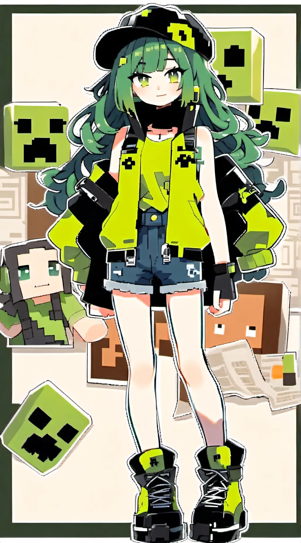 ai character: Minecraft  background