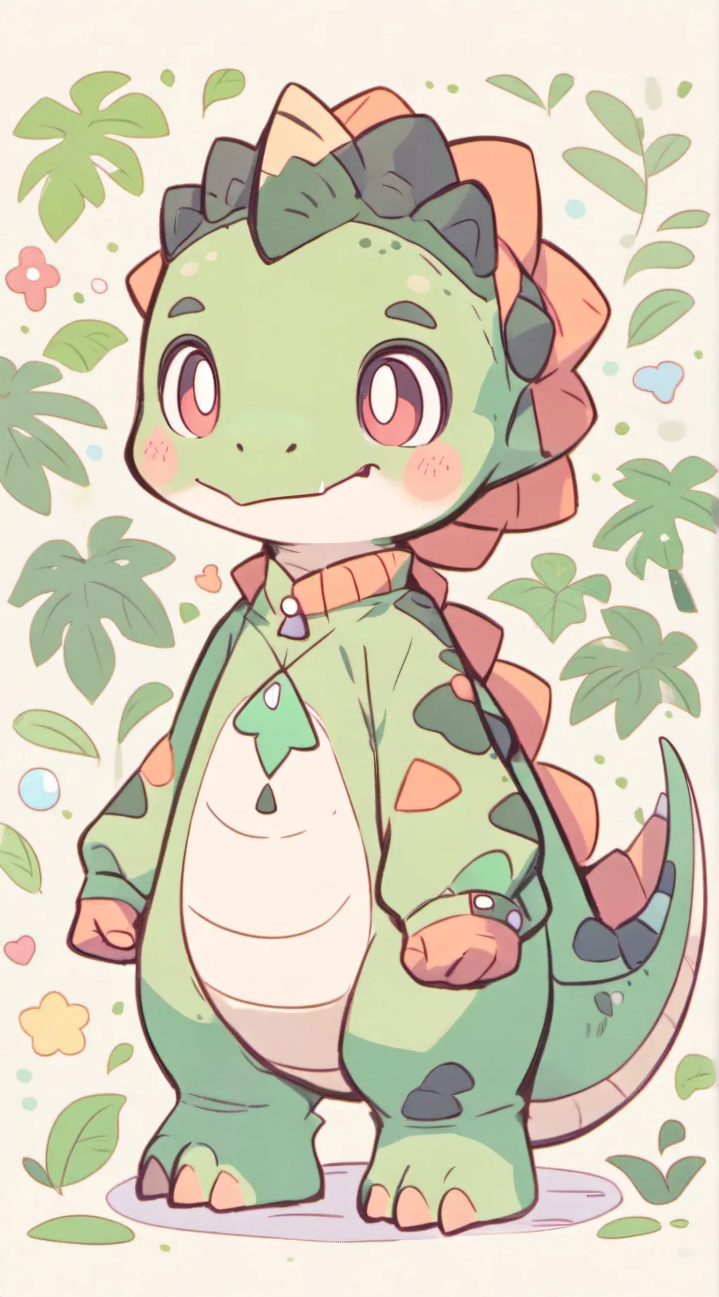 ai character: dinosaur 🦕  background