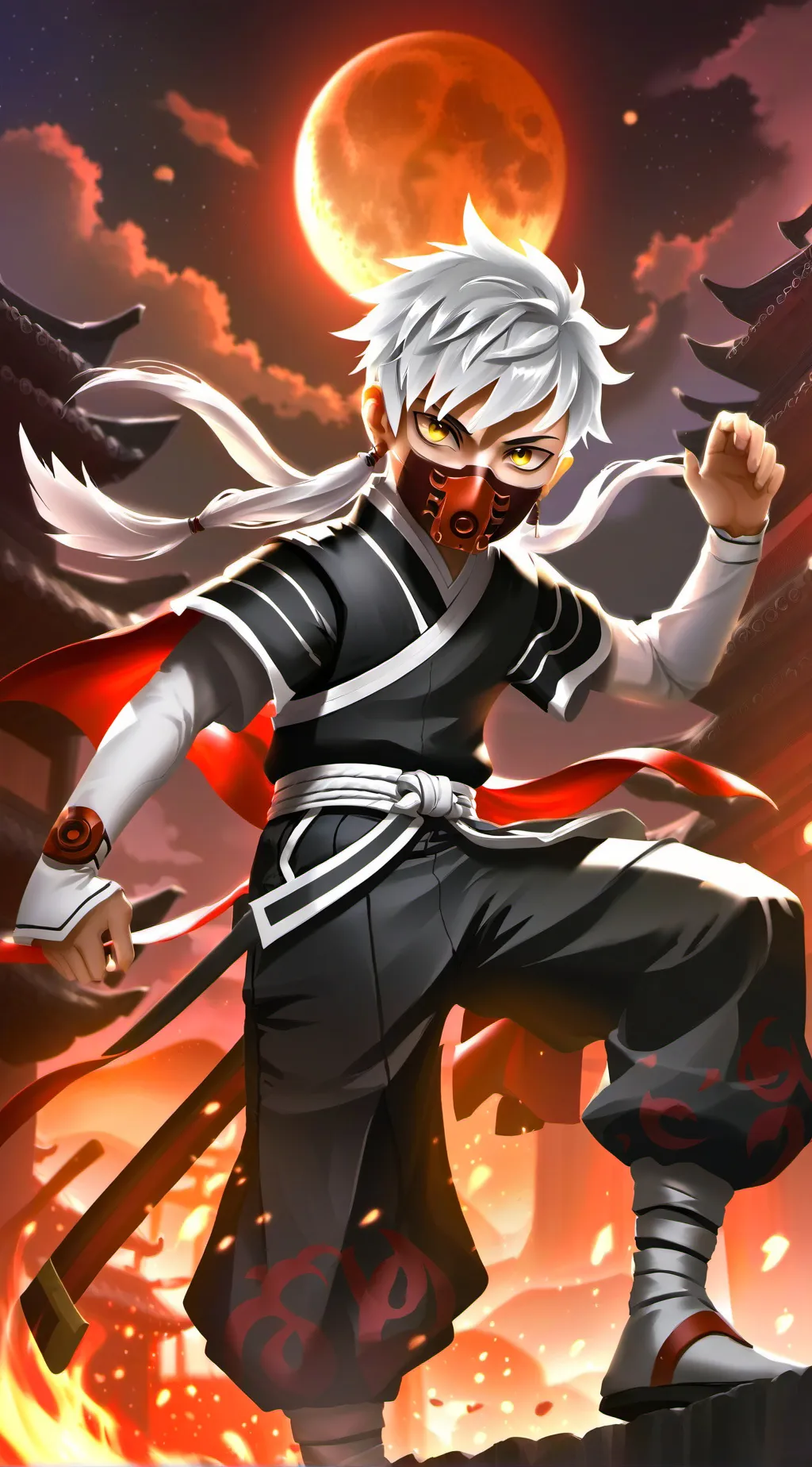 ai character: Kanji *recreated  background