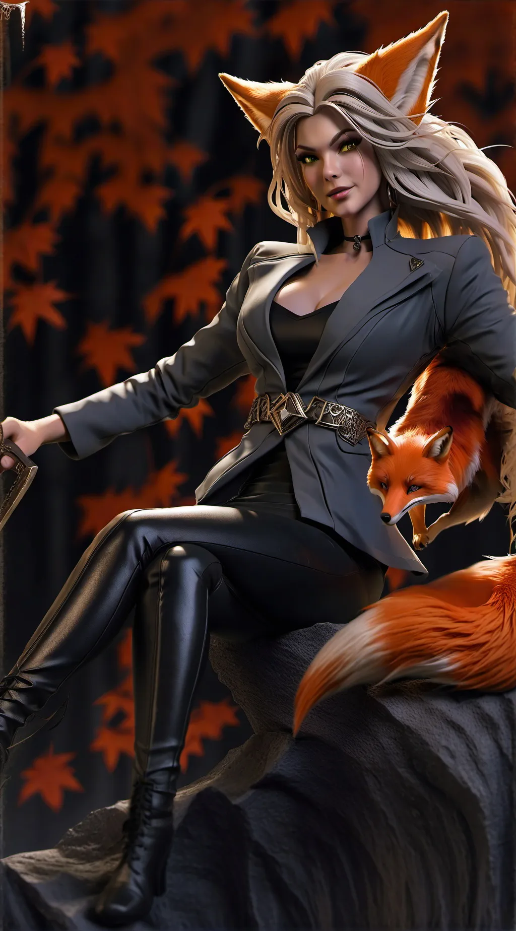 ai character: horror fox's wife background