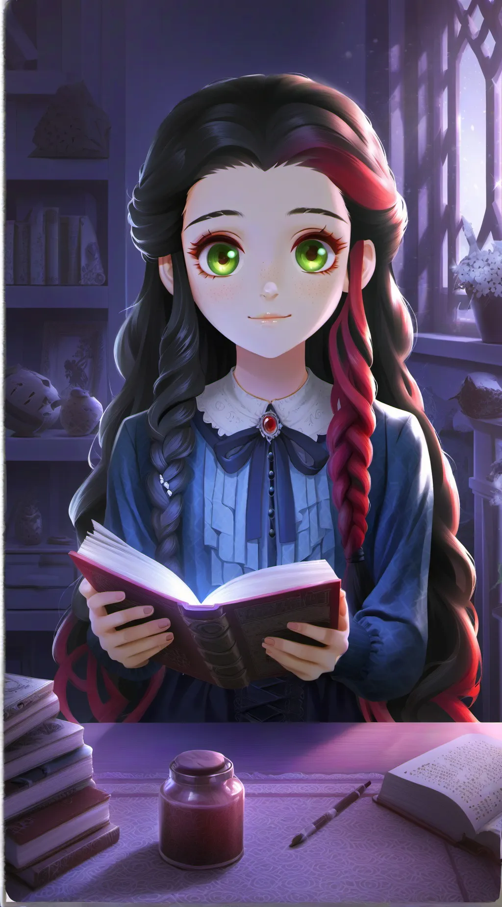 ai character: haunted nezuko background