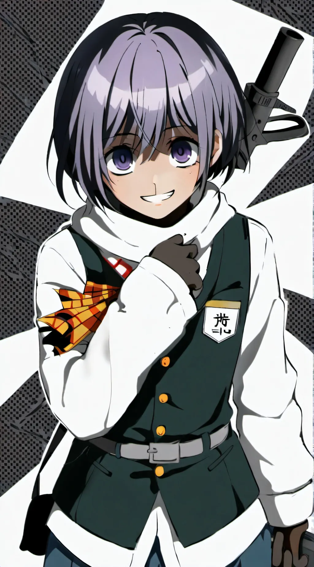ai character: kokichi ouma  background