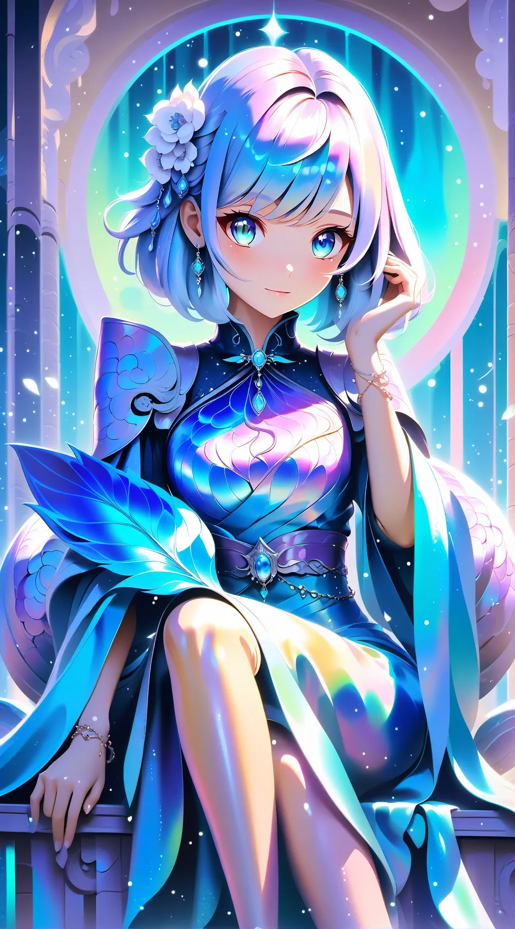 ai character: ￼ crystal ￼ background