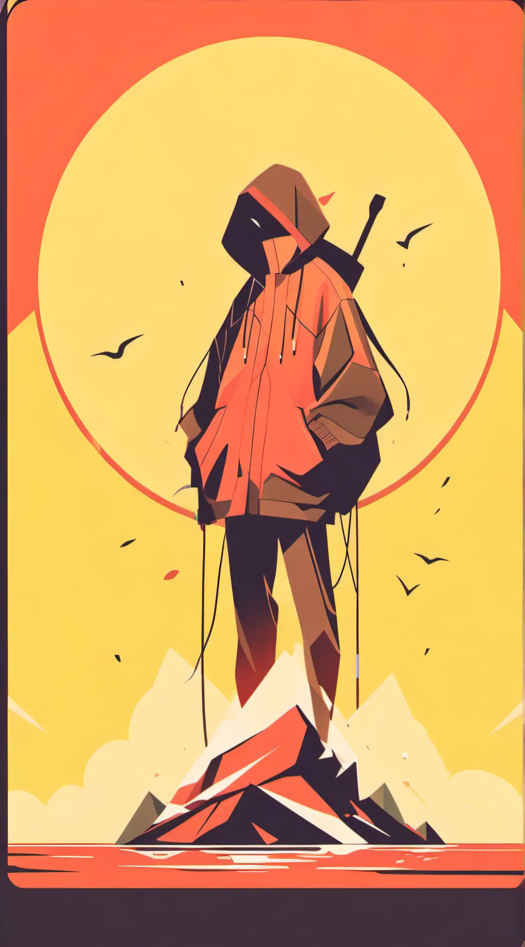 ai character: red background