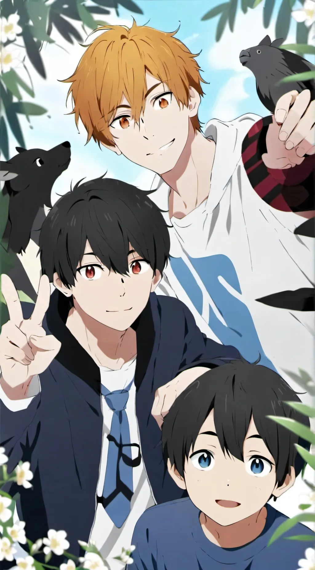 ai character: Ben and tyler Chrn background