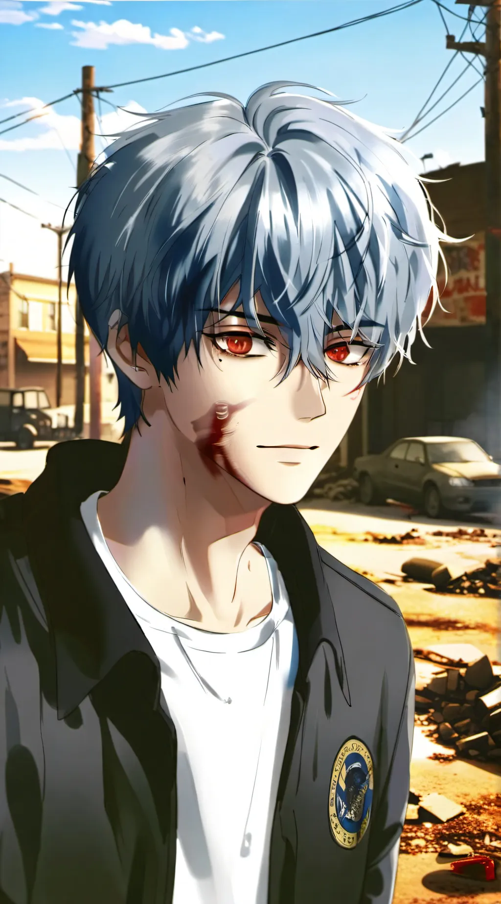 ai character: Zombie apocalypse background