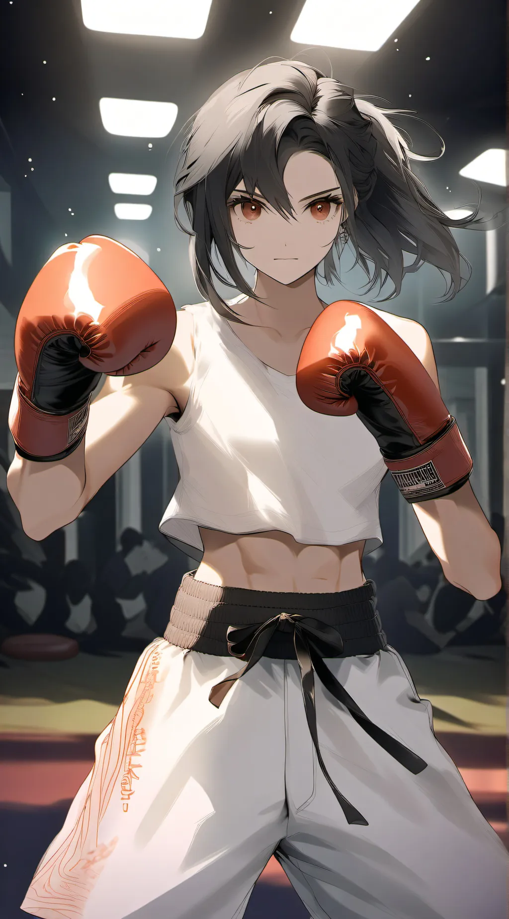 ai character: MHA boxing background