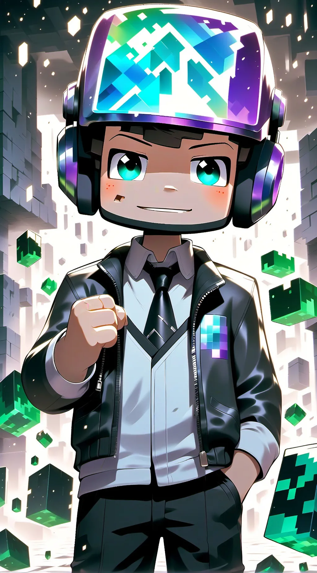 ai character: Minecraft background