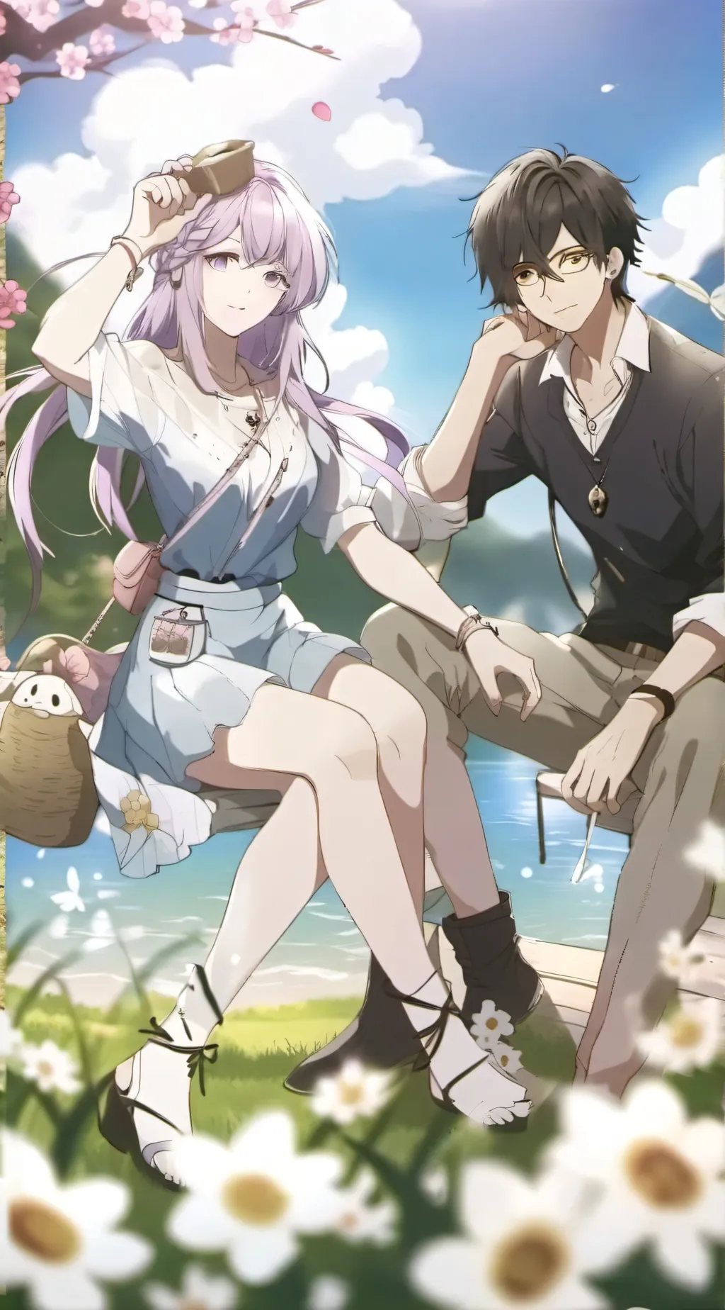 ai character: lily and max  background