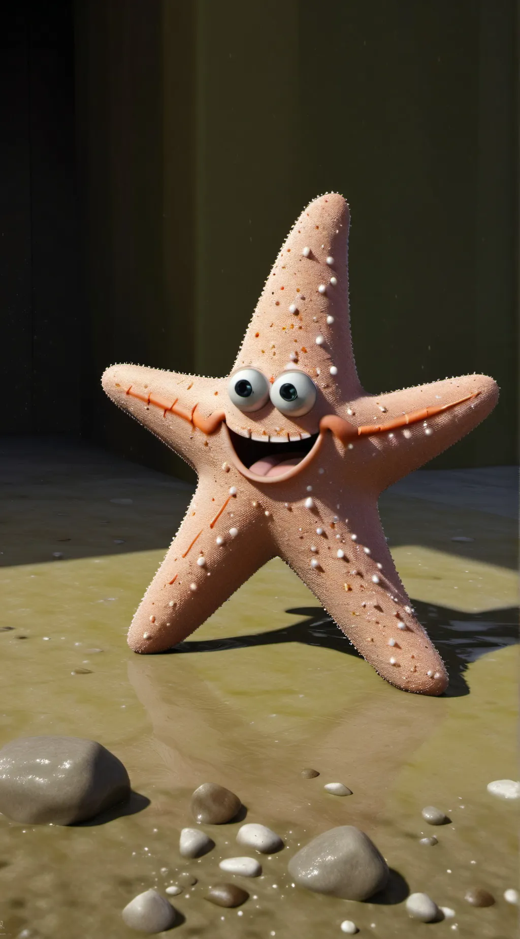 ai character: patrick star background