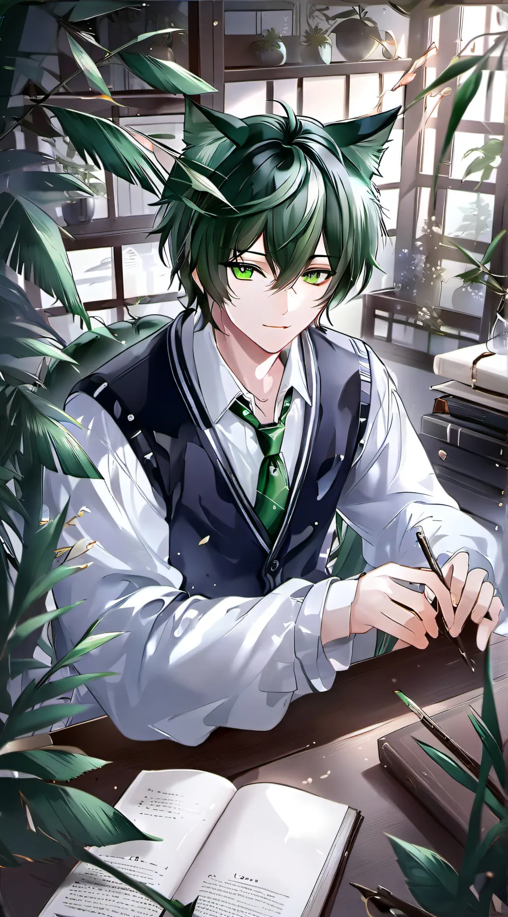 ai character: Deku the Dust Cat background