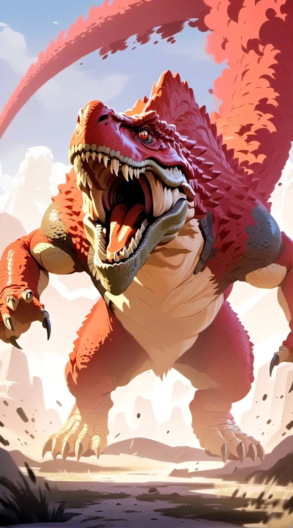 ai character: apex t.rex background