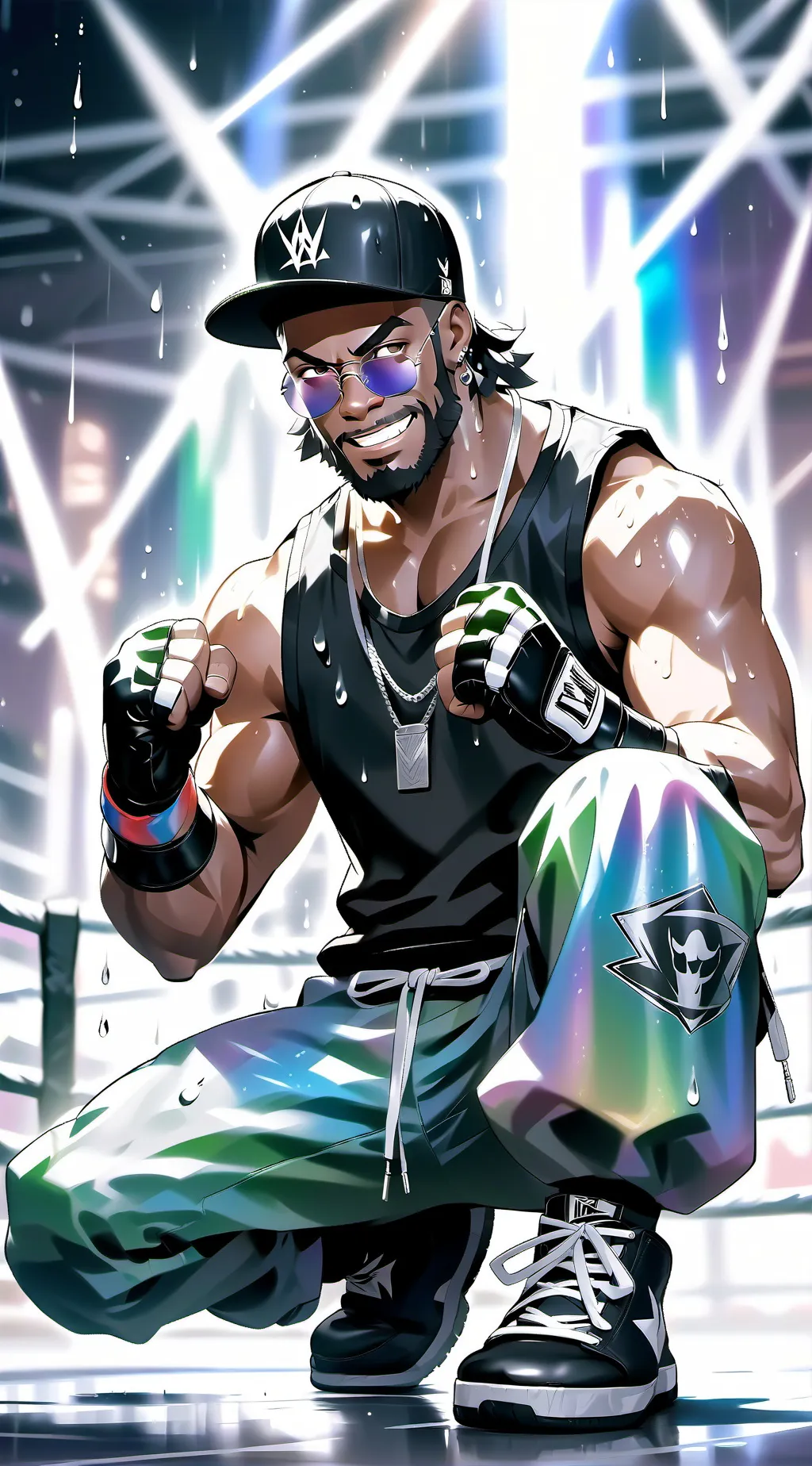 ai character:  kid wwe  background