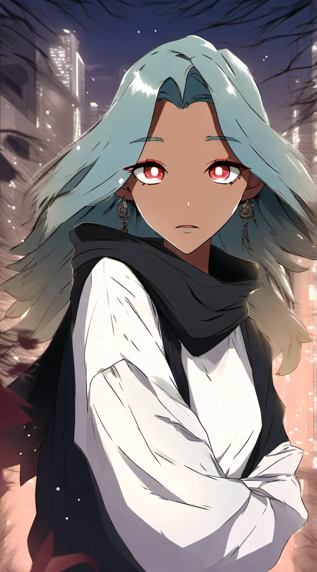 ai character: Melody M. Velvet background