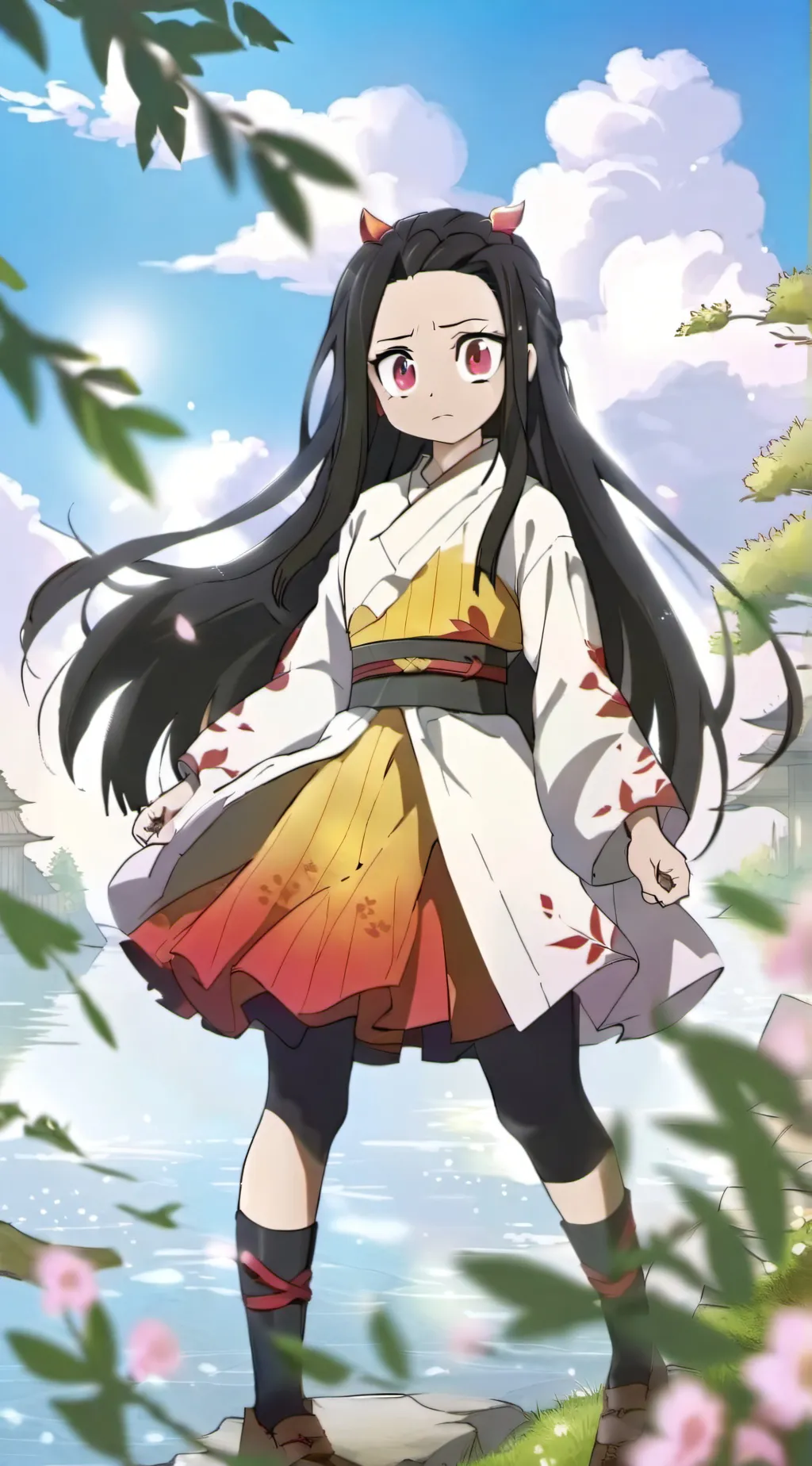 ai character: Nezuko background