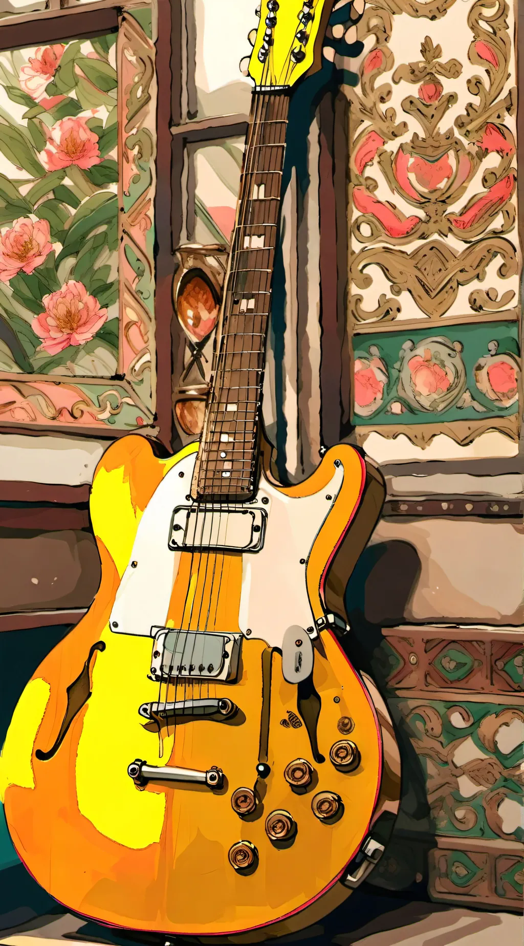 ai character: guitarspear background