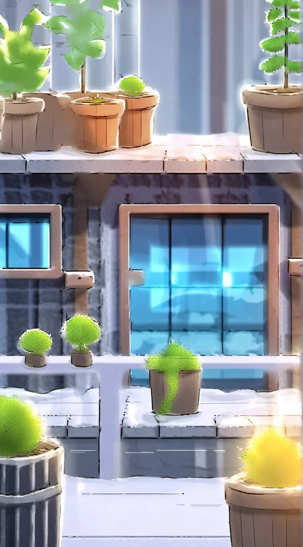 ai character: Dw plant au background