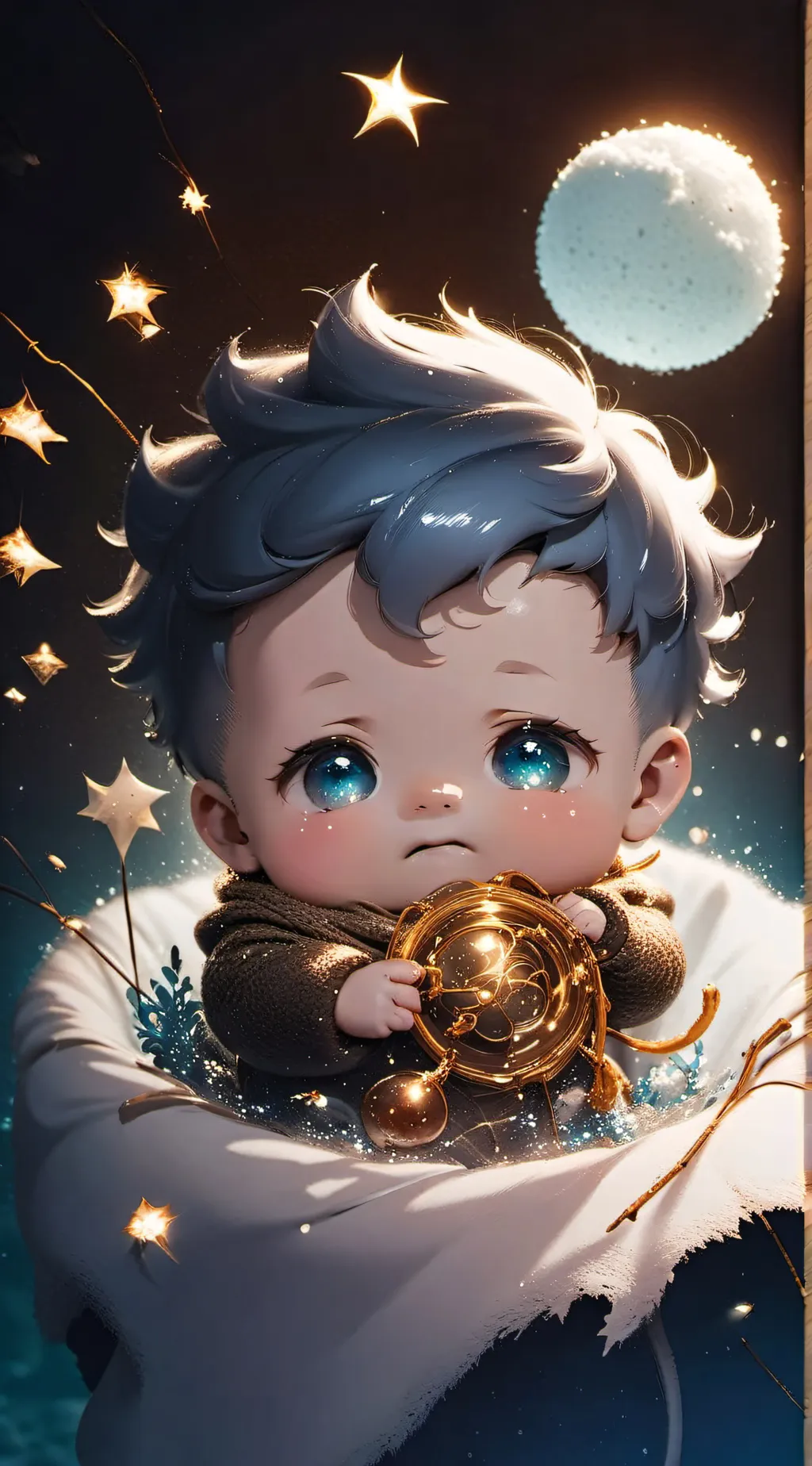 ai character: baby Sofia Gezer background