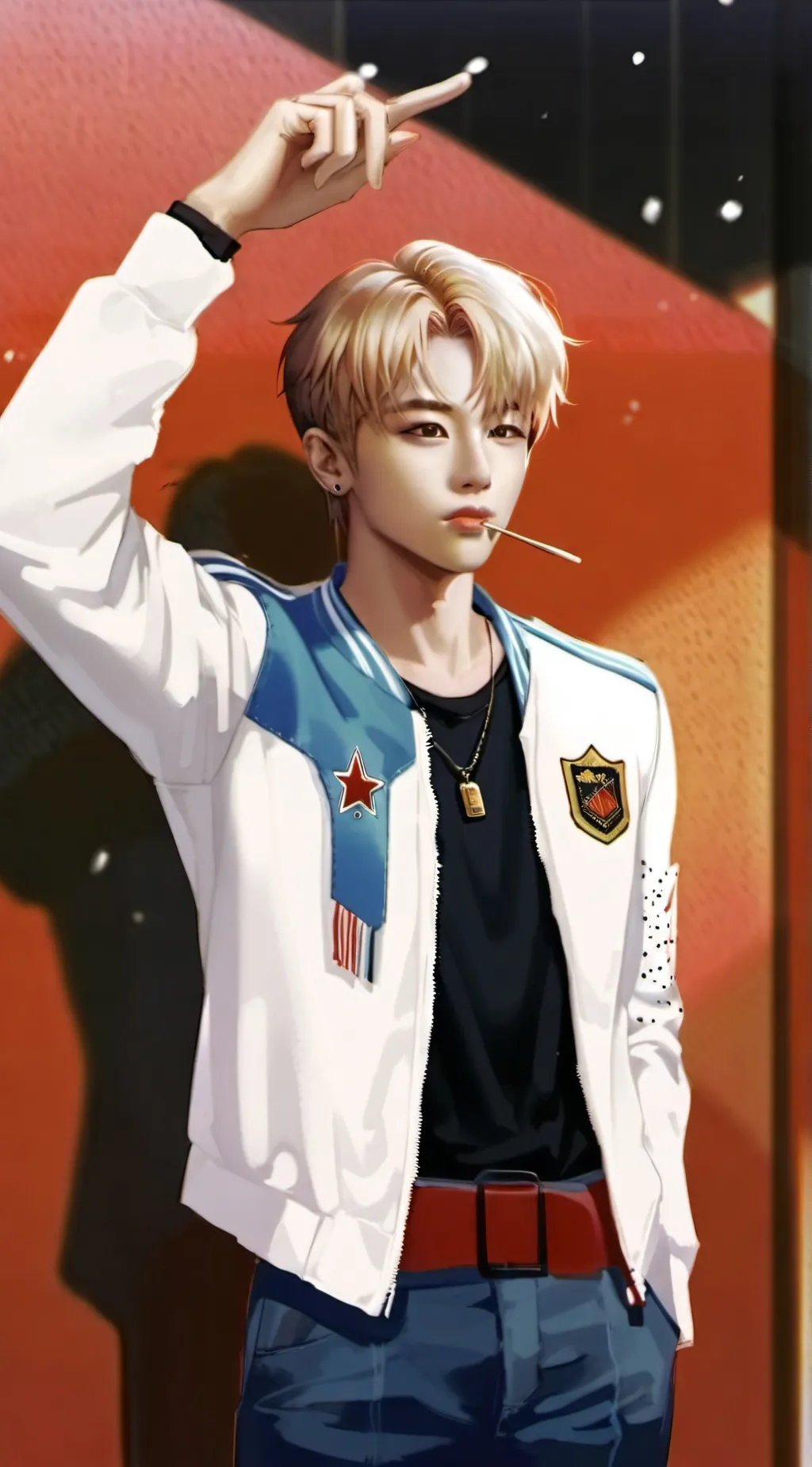 ai character: BTS member  background