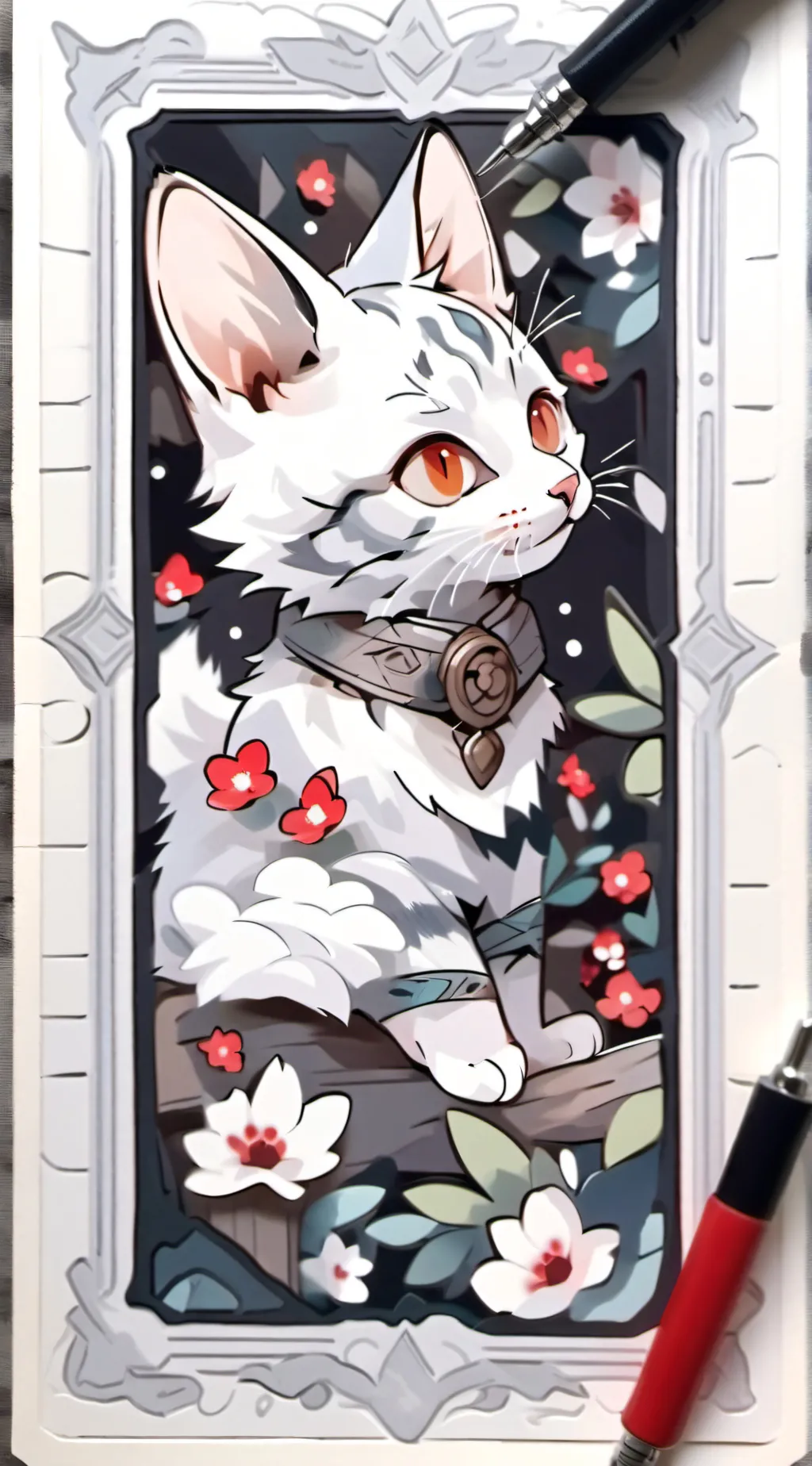 ai character: homeless cat background