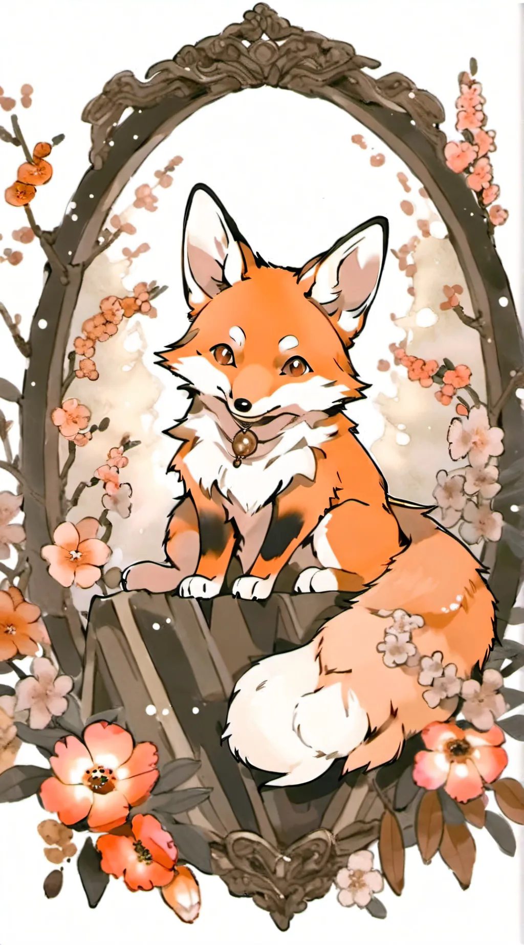 ai character: Red fox background