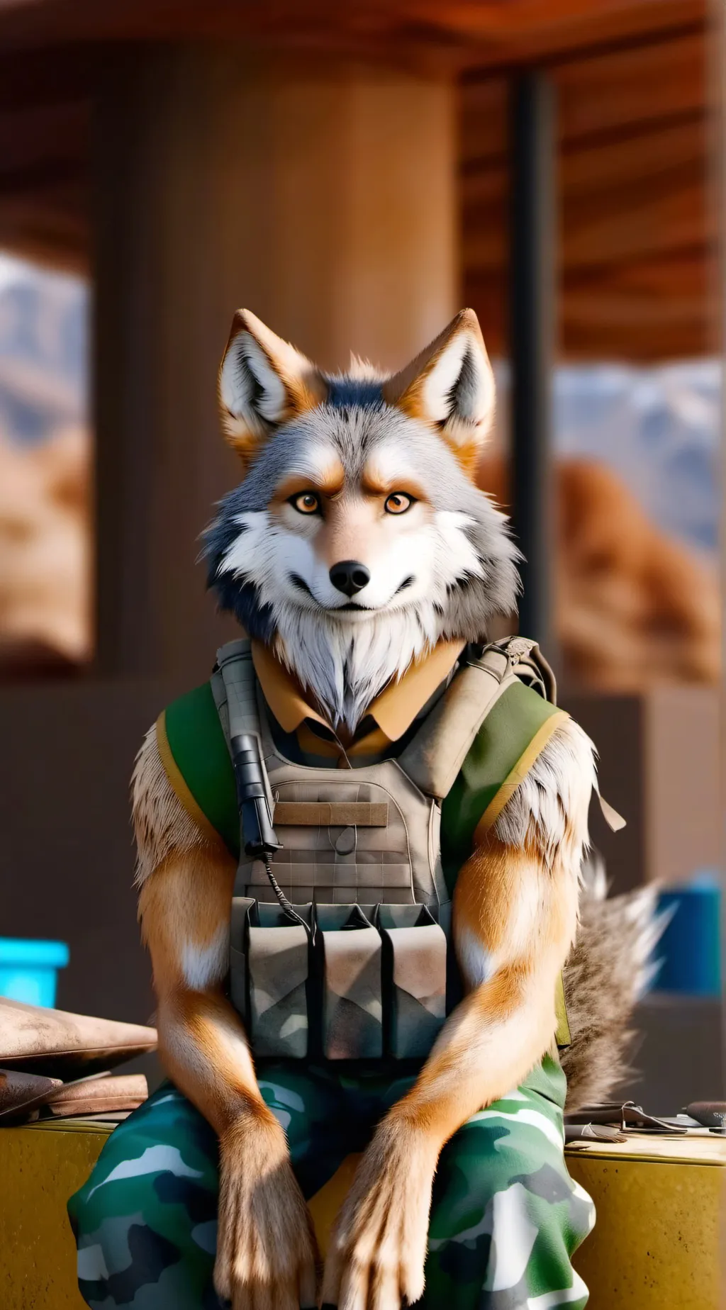 ai character: Mia Lakota Coyote background