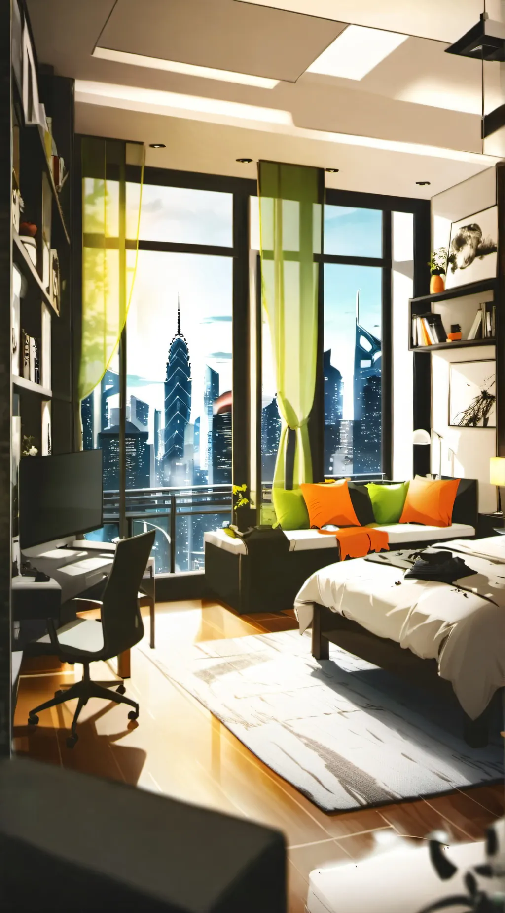 ai character: MD Sleepover background