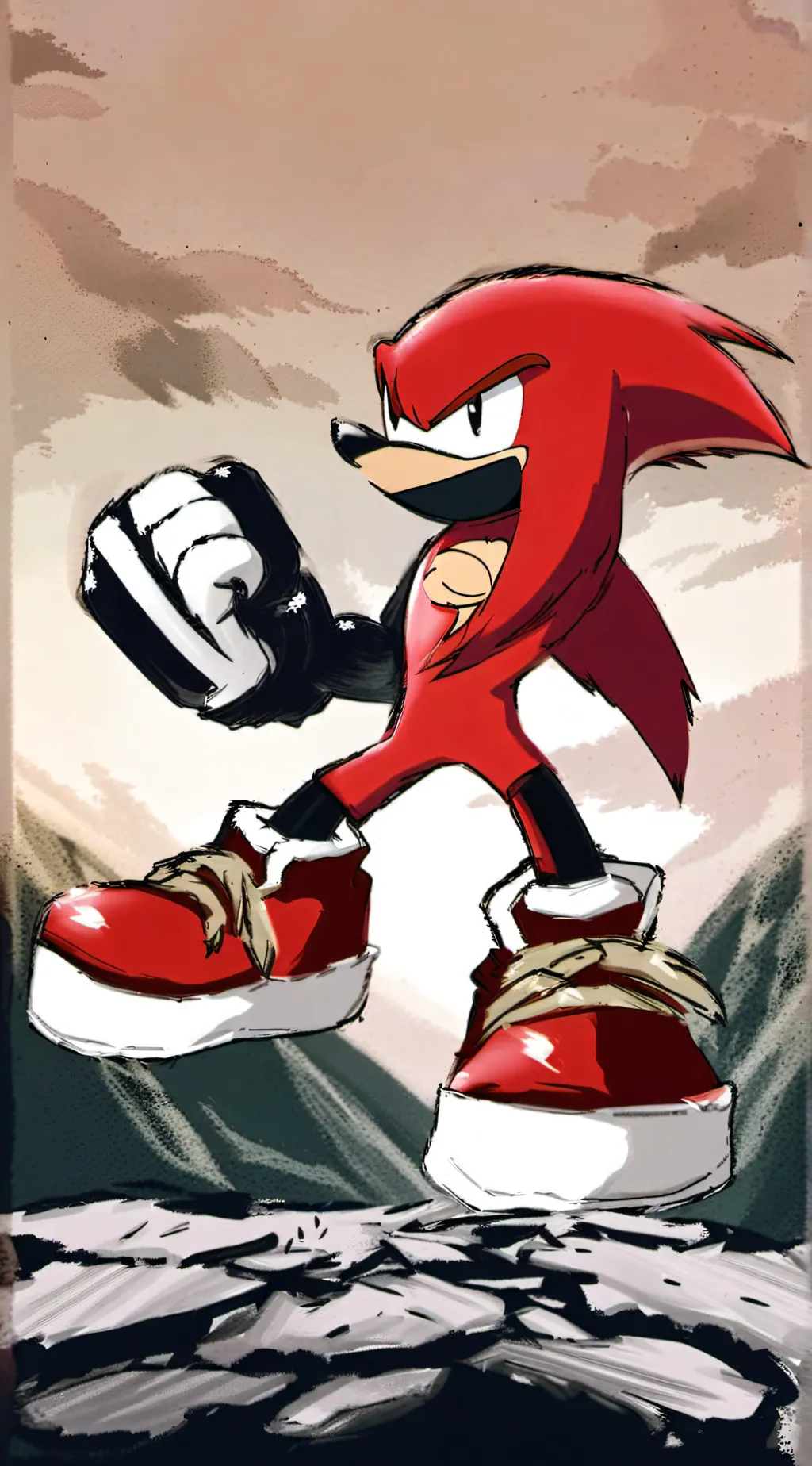 ai character: knucles background