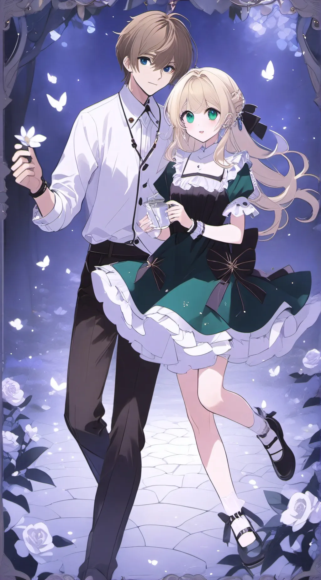 ai character: ￼Tom and aria background