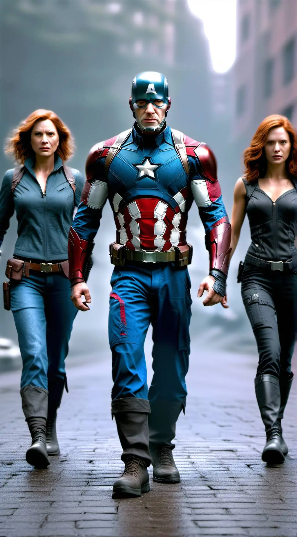 ai character: Avengers x CSI  background