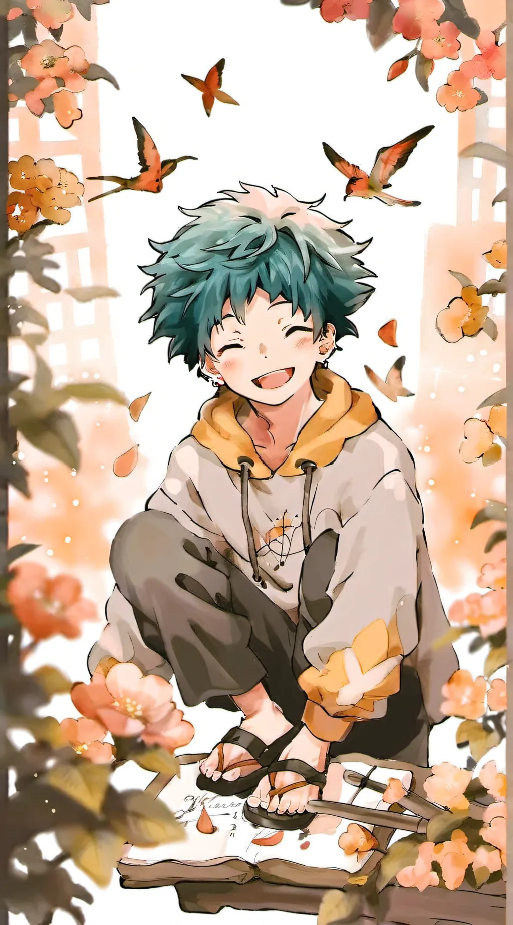 ai character: izuku midorya background