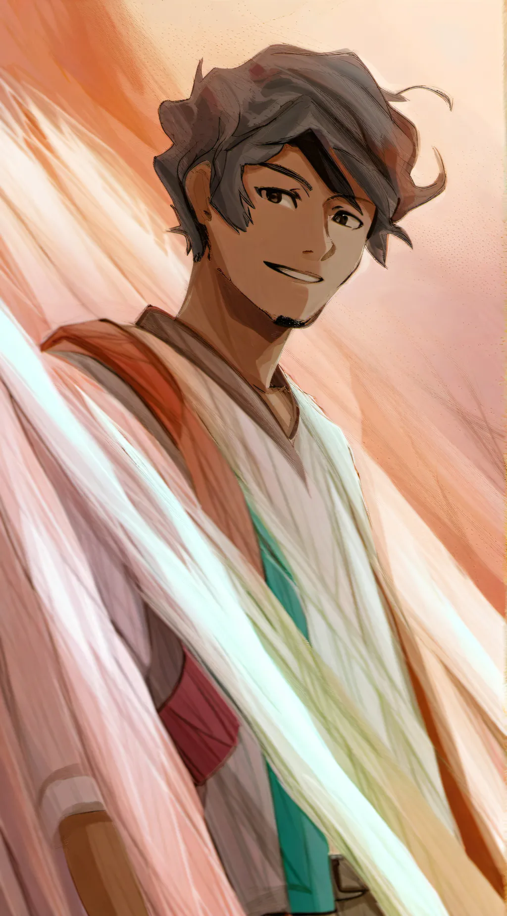 ai character: Leo Valdez  background