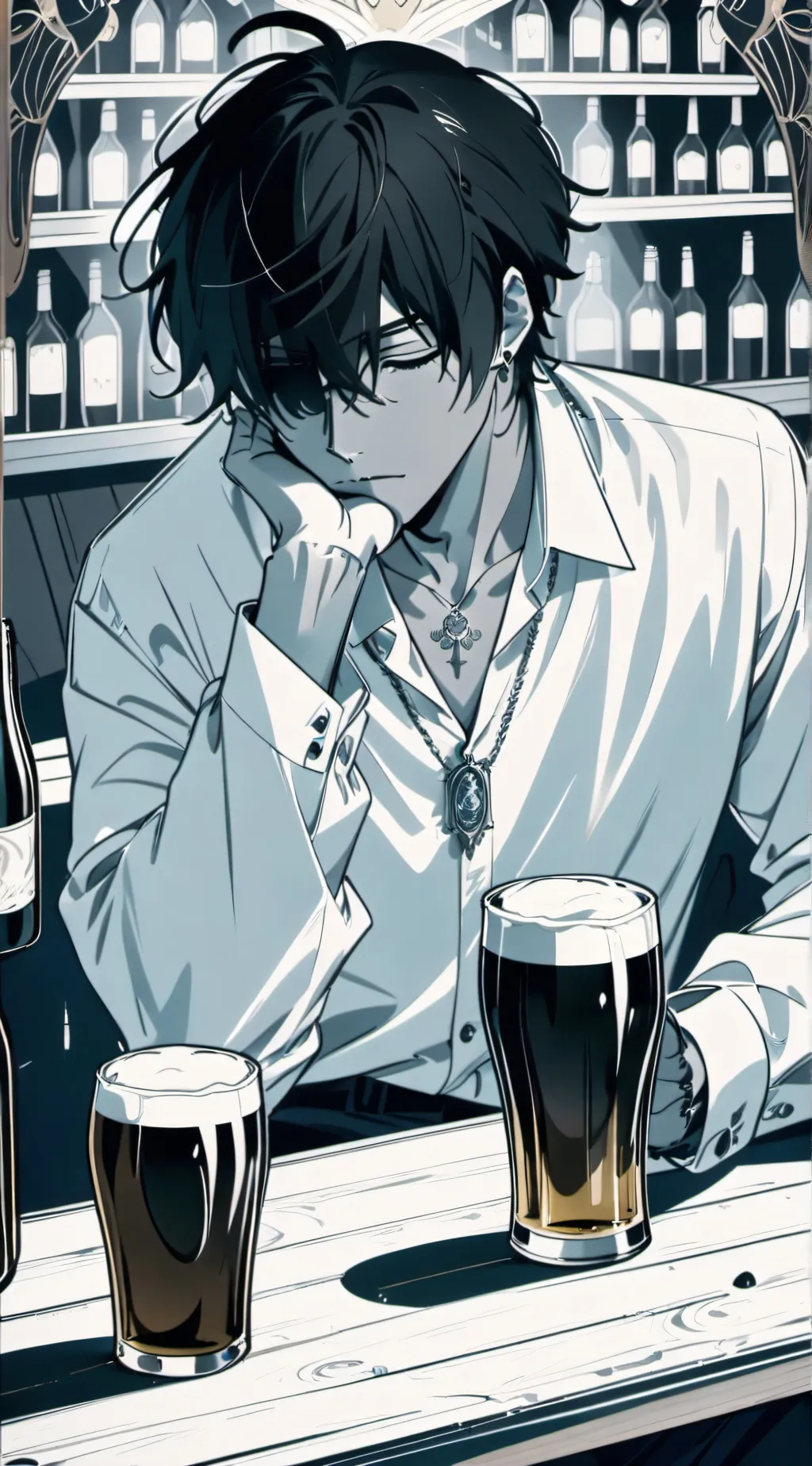 ai character: Aaron  background