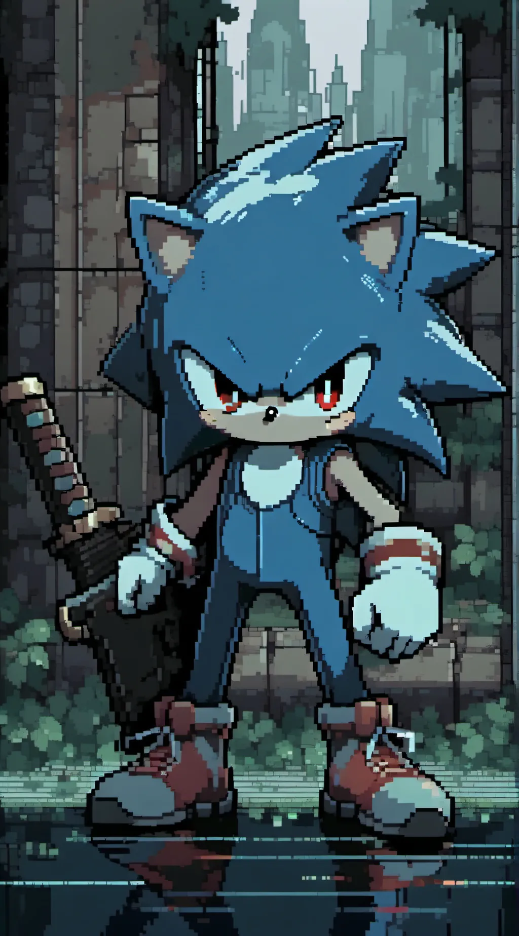 ai character: tails Halloween background