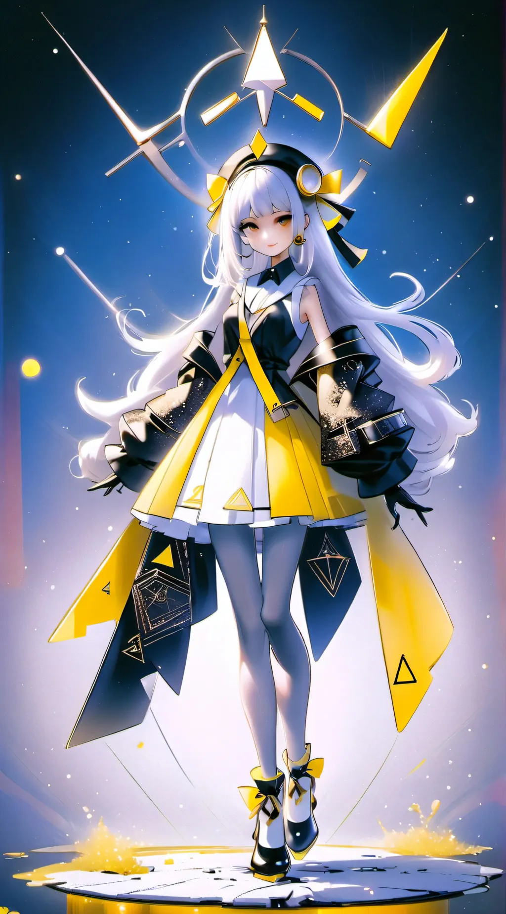 ai character: female bill cipher background