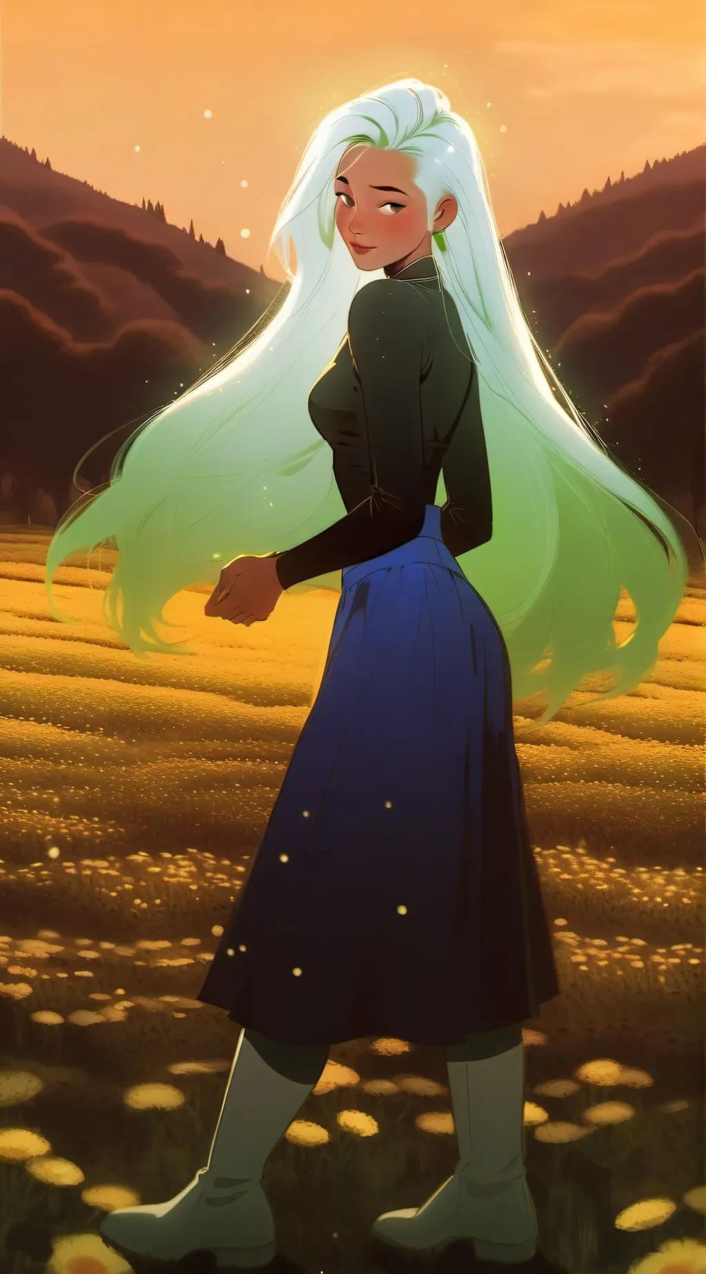 ai character: Spring  background