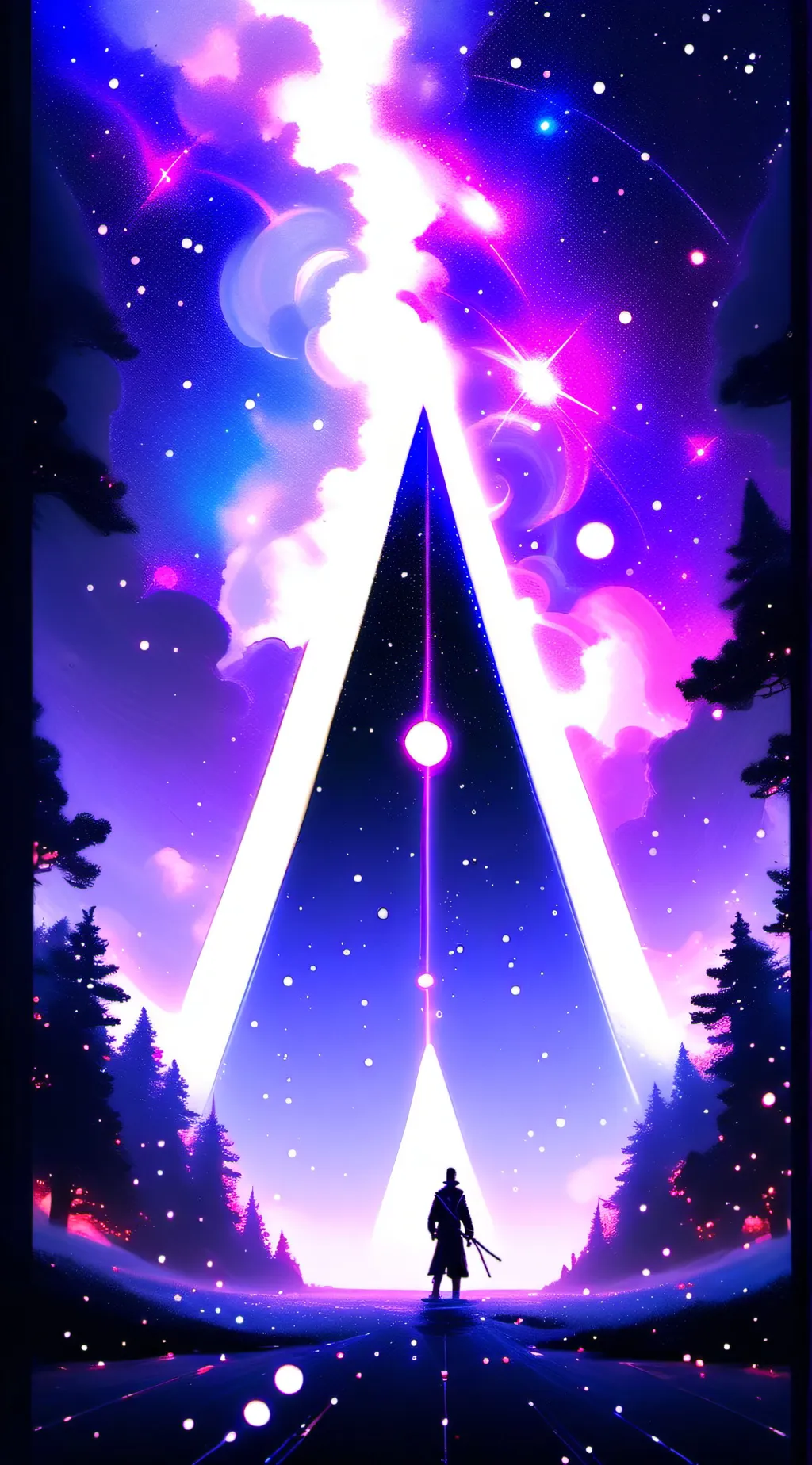 ai character: a purple heart 💜 background