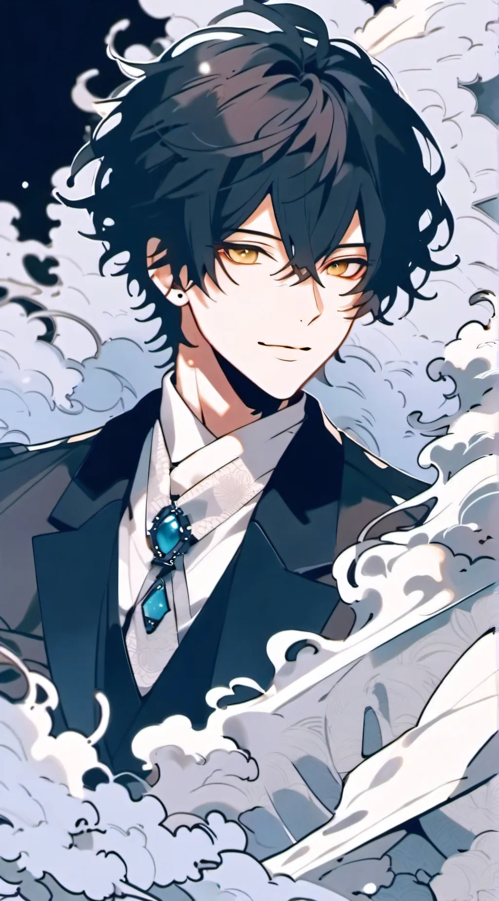 ai character: Ash  background