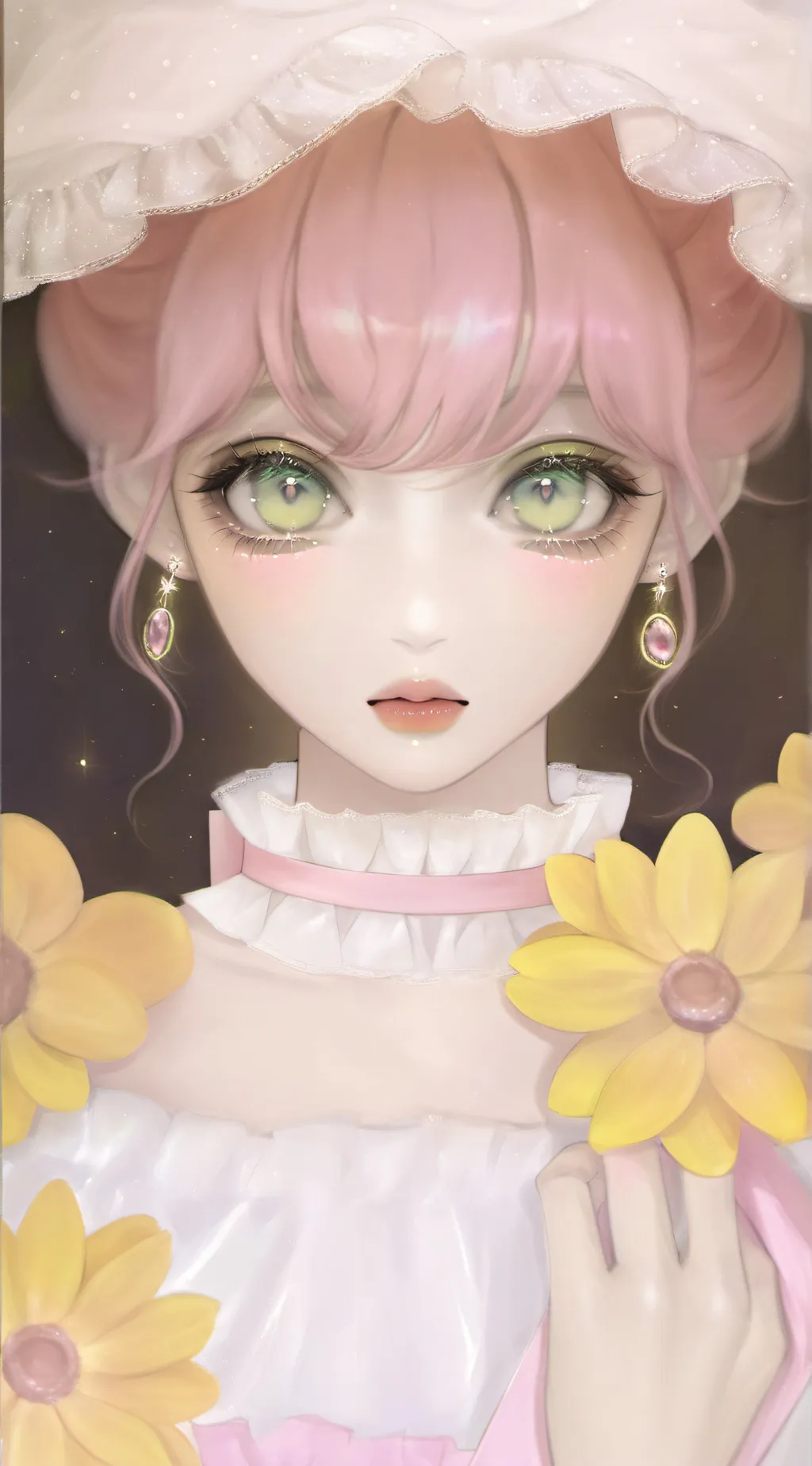 ai character: Sunflower background