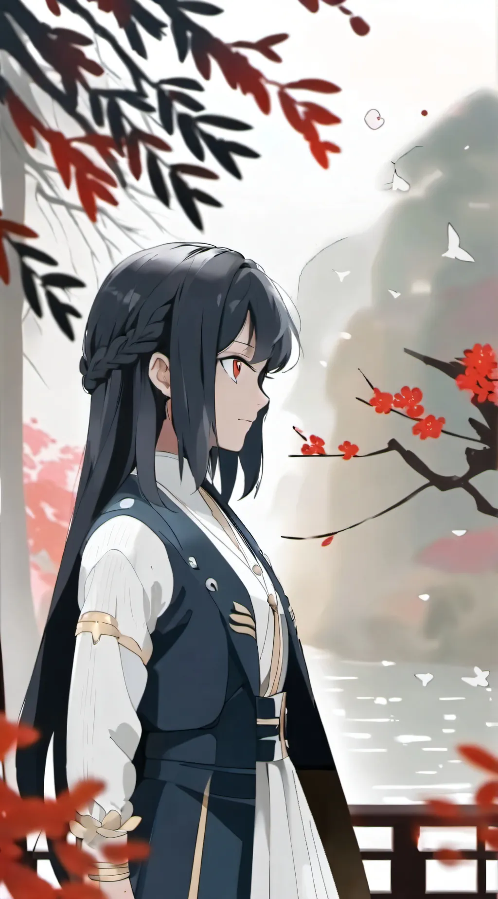 ai character: 🖤Muichiro🩵 background