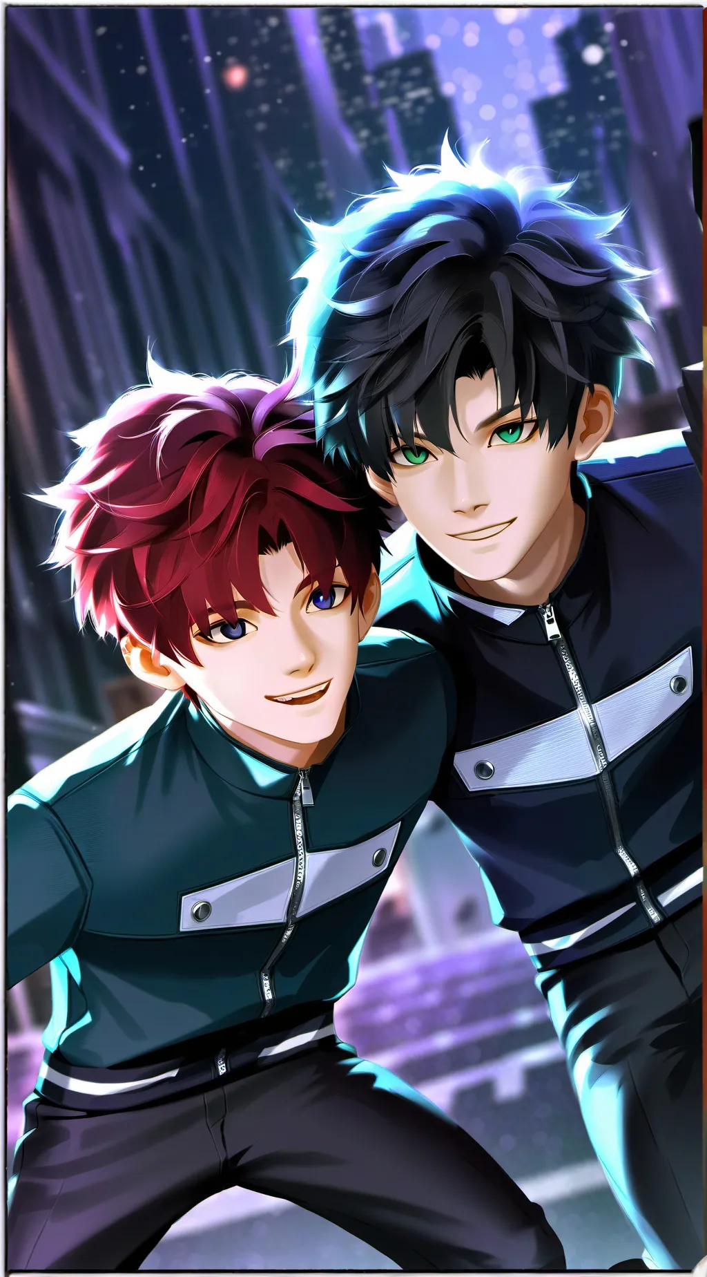 ai character: Alex and Marcus  background