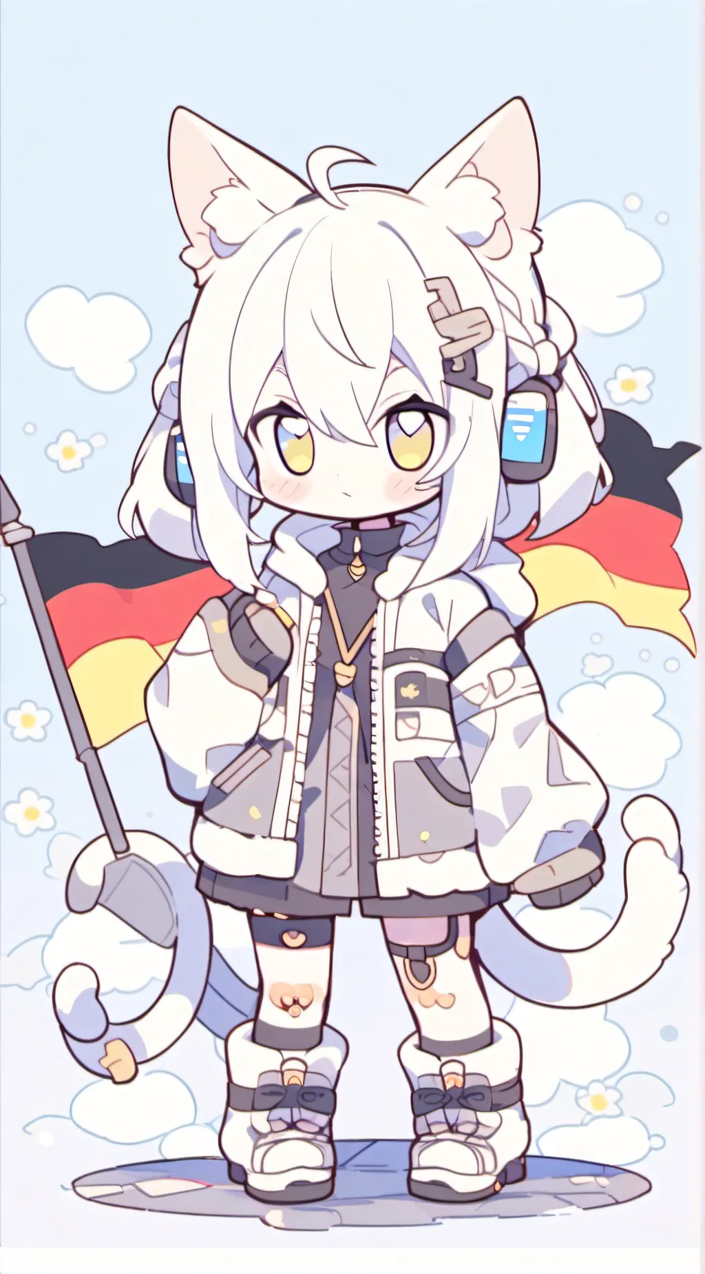 ai character: country human neko background