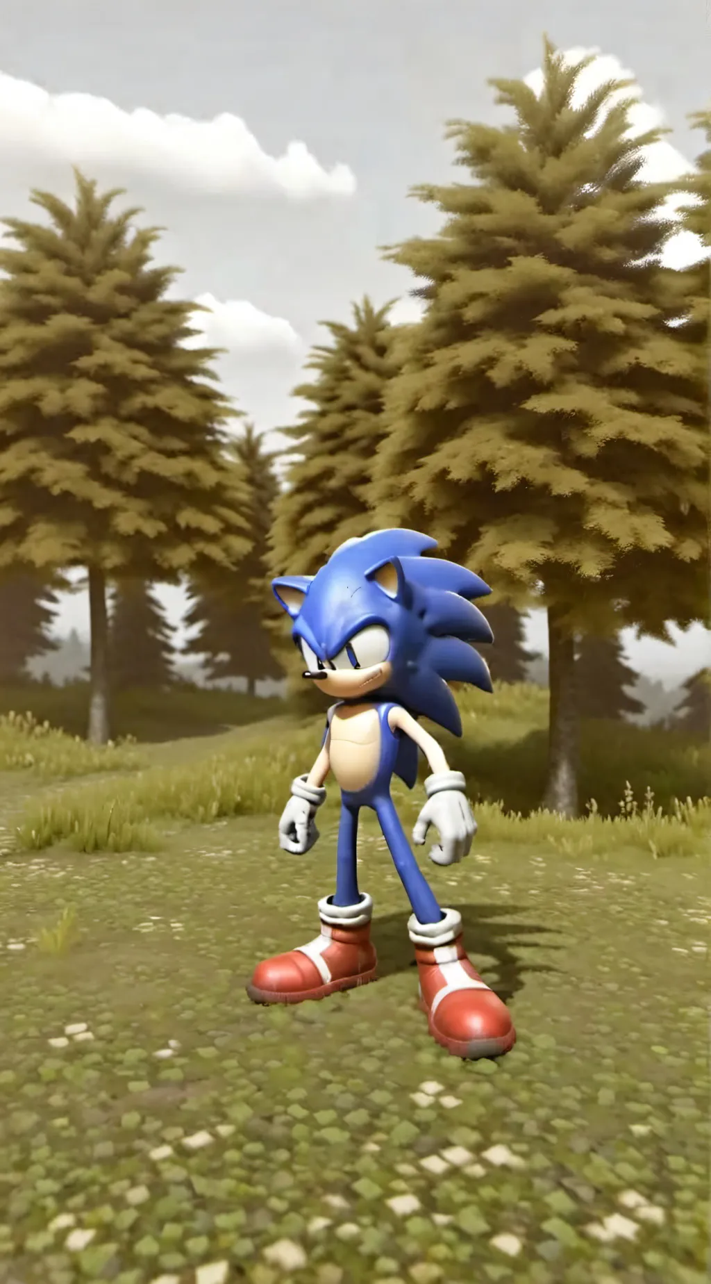 ai character: sonic  background
