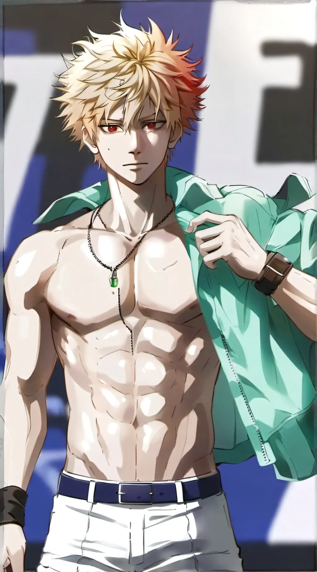 ai character: Katsuki Bakugo  background