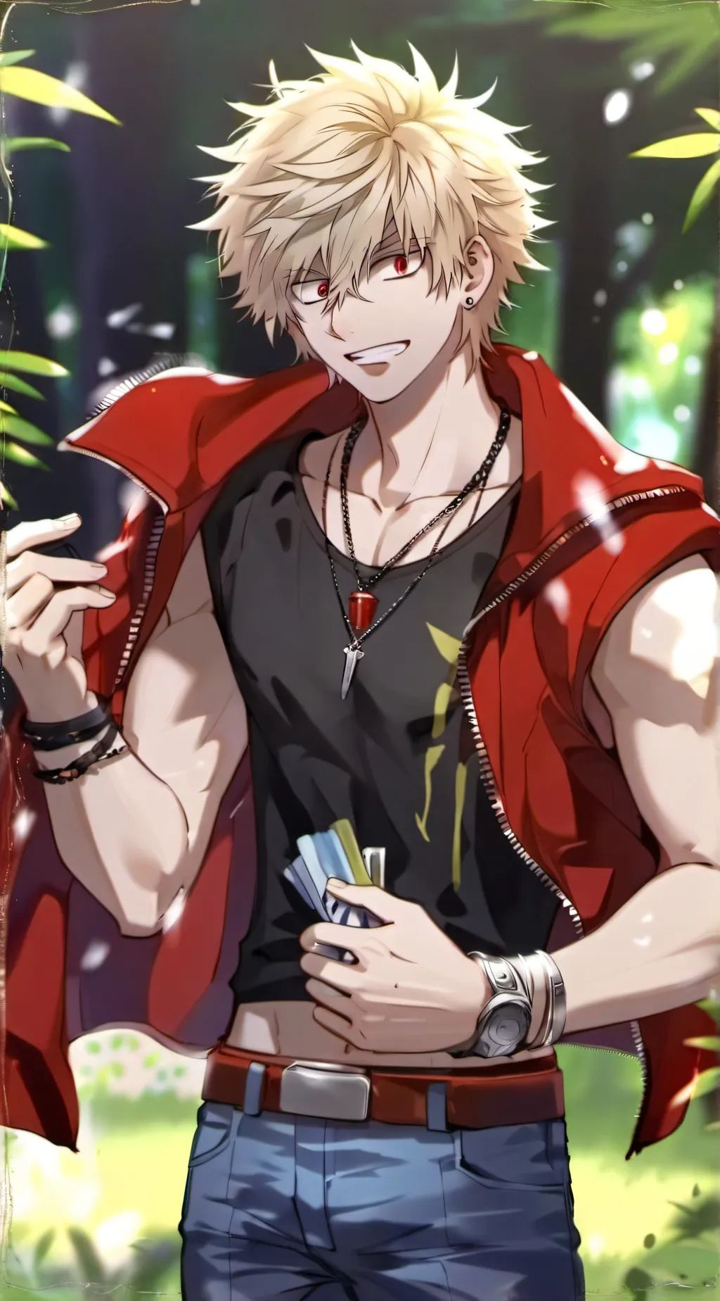ai character: shoved into Bakugo background
