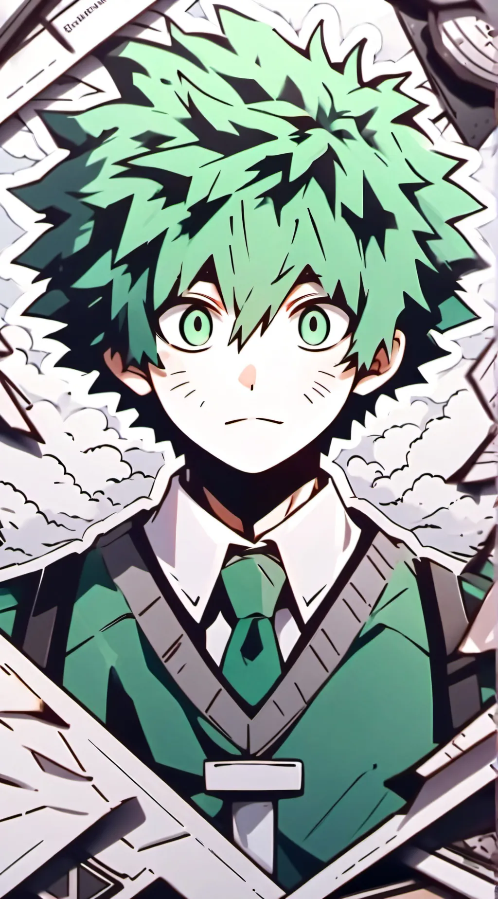ai character: Deku  background