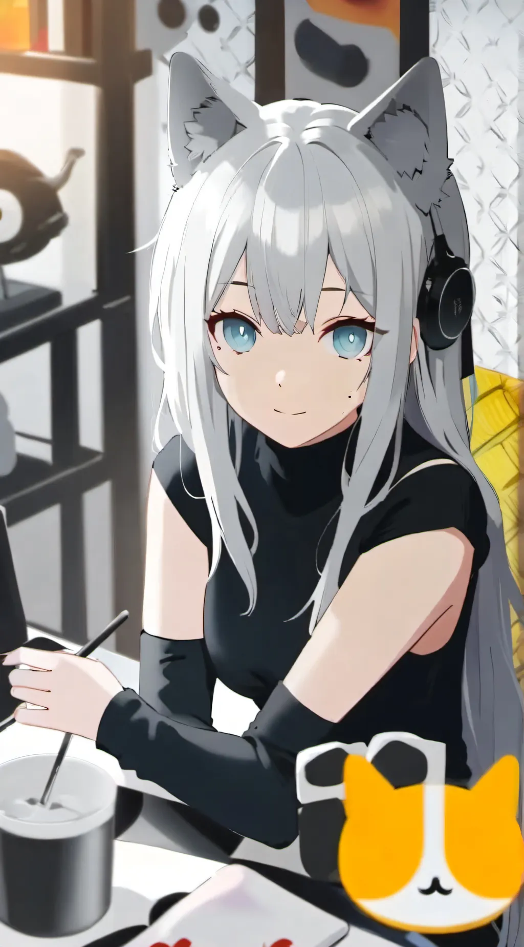 ai character: .•♫•♬•Amelia•♬•♫•. background