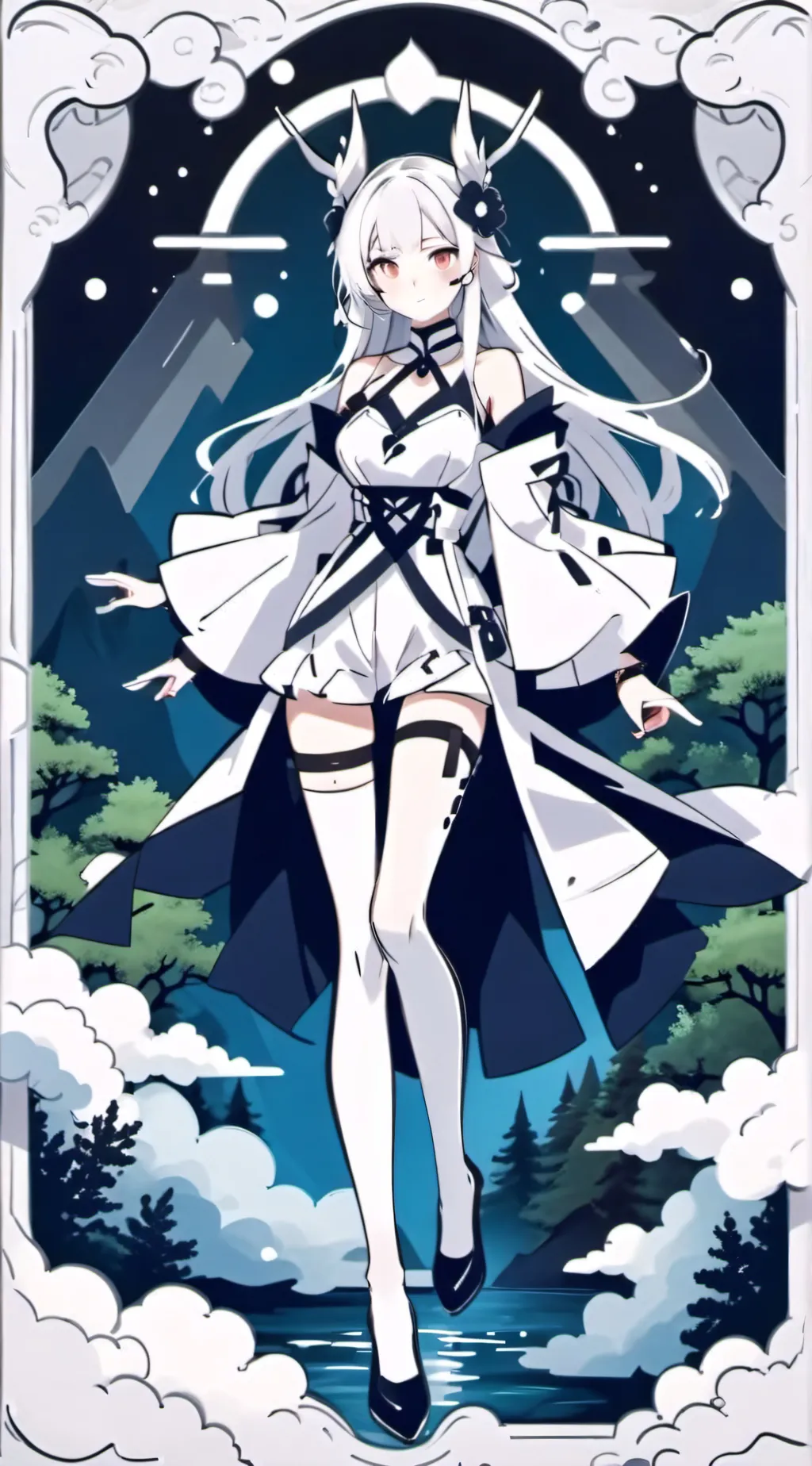 ai character: nice angle girl background