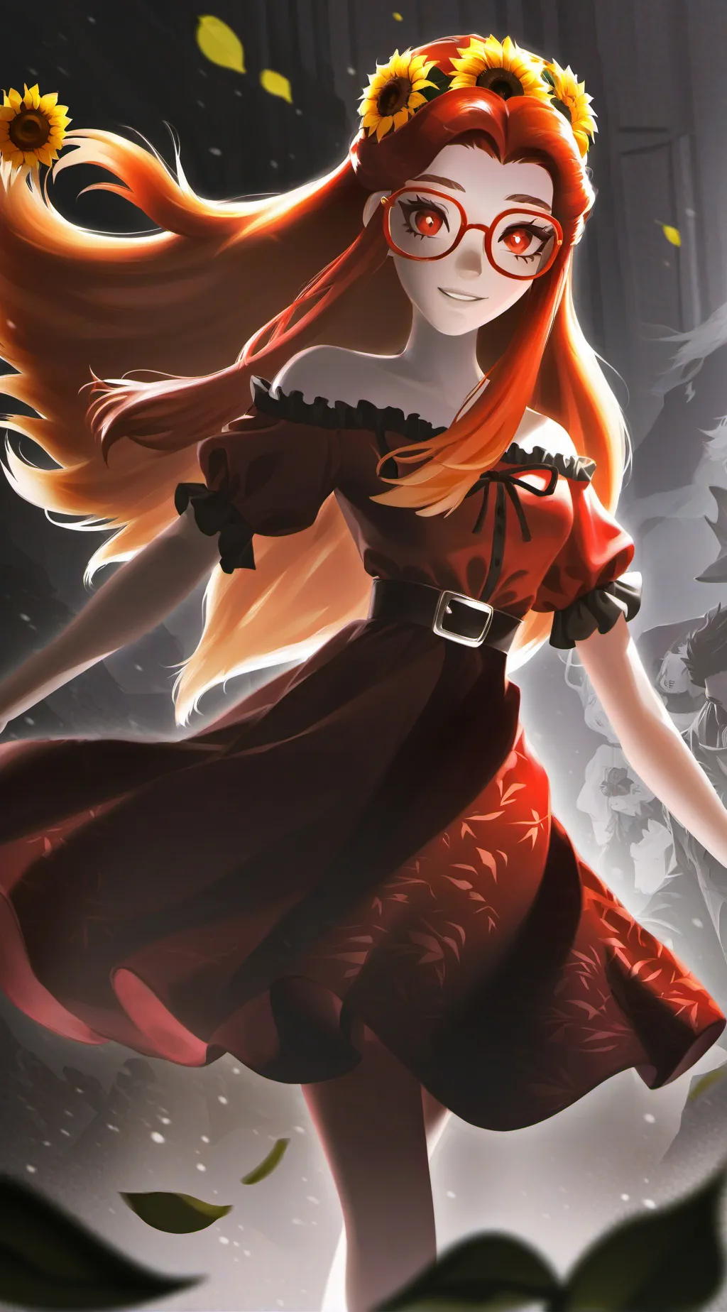 ai character: sun background