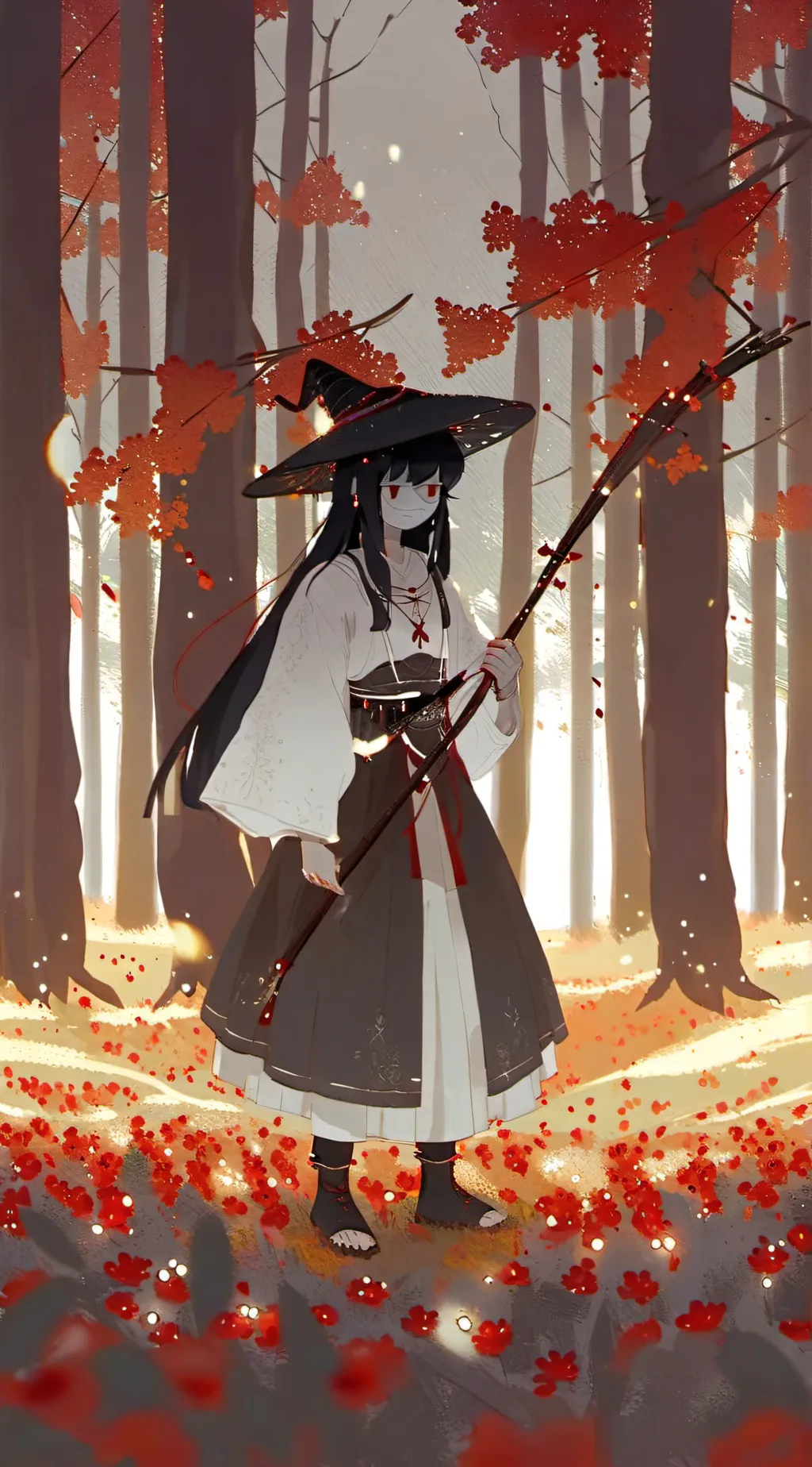 ai character: ∆iden(snoy forest) background